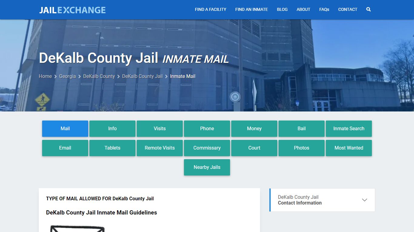 Inmate Mail - DeKalb County Jail, GA - Jail Exchange